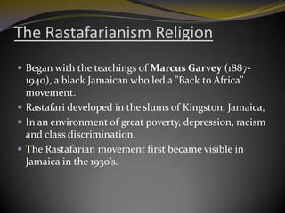 Brief Introduction And History of Rastafari Religion.