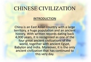 Introduction And History of China